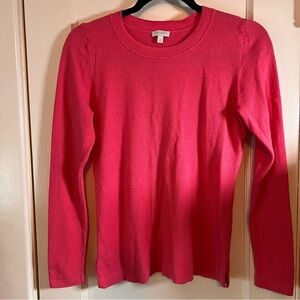 Talbots Knit Long Sleev Tee Size SP Coral‎ Lightweight